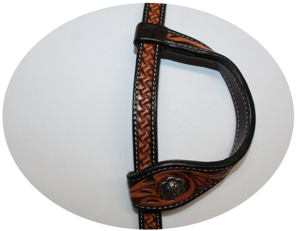 Ogłowie Western One Ear Floral Basket