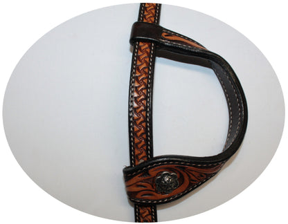 Ogłowie Western One Ear Floral Basket