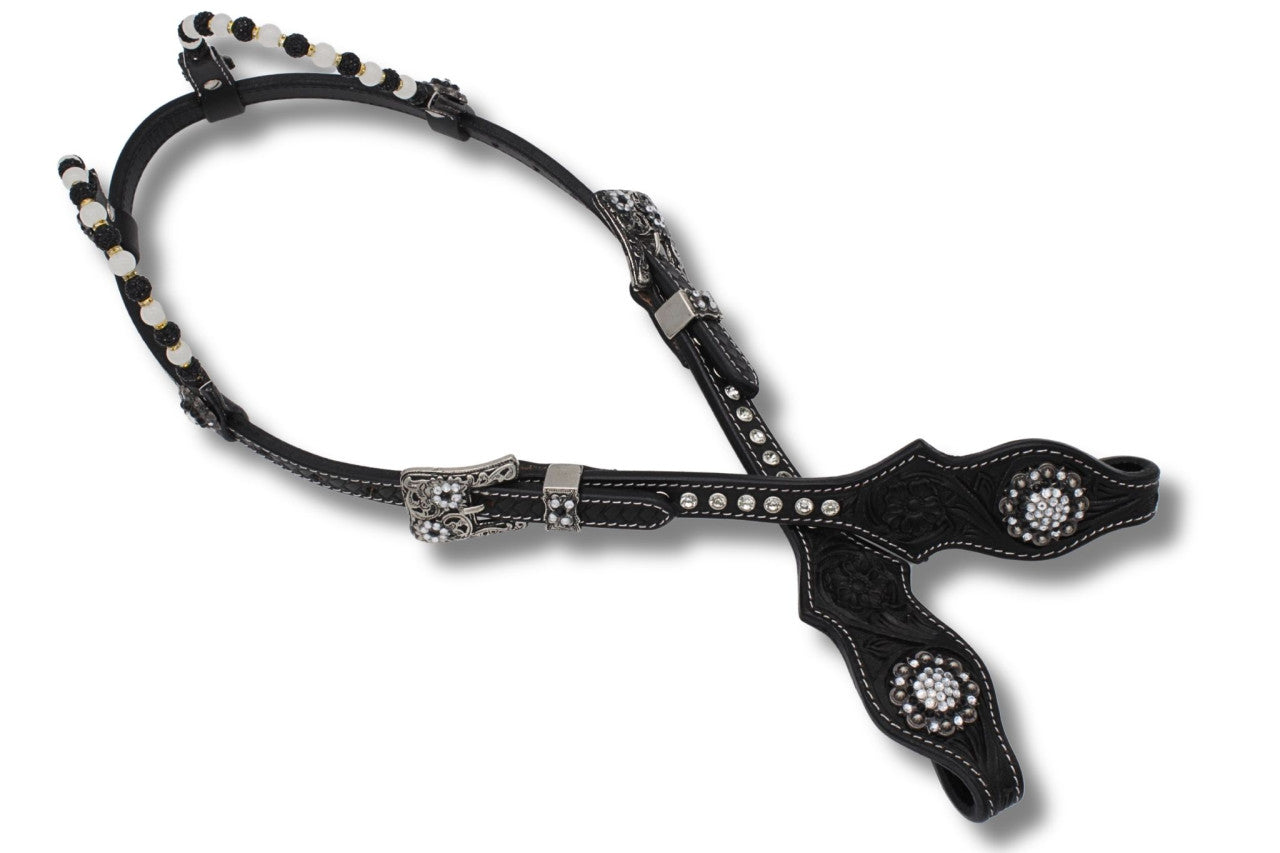 Ogłowie Westernowe Black & Silver Elegance
