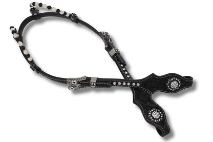Ogłowie Westernowe Black & Silver Elegance