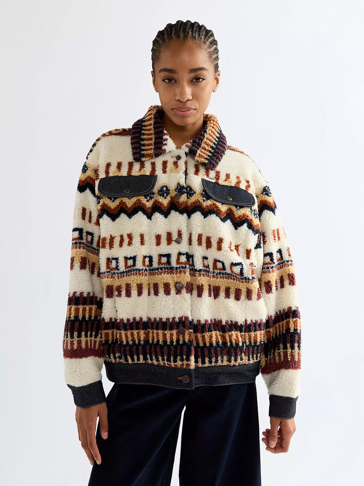 Kurtka damska Wrangler Relaxed Sherpa Trucker Jacket