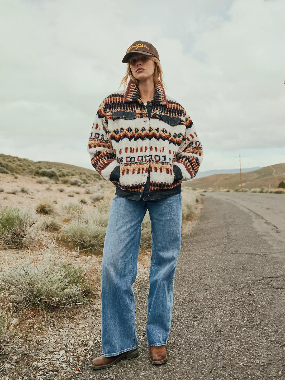 Kurtka damska Wrangler Relaxed Sherpa Trucker Jacket