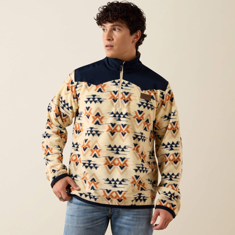 Bluza Męska Ariat Basis Fleece Pullover Southwestern Sand