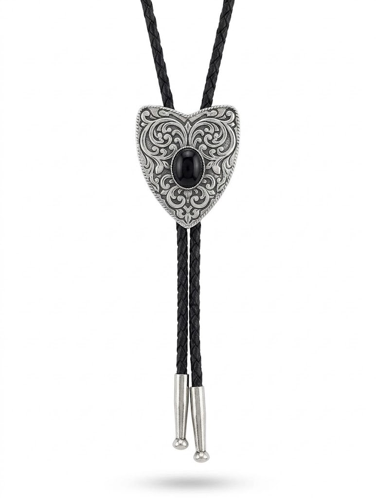 Bolo Tie Onyx Shield