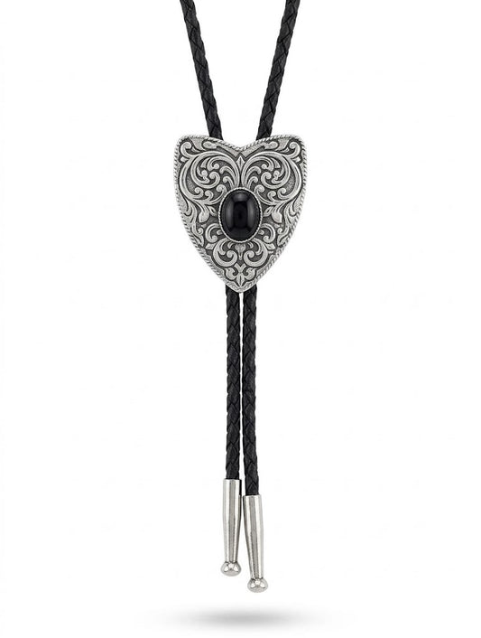 Bolo Tie Onyx Shield