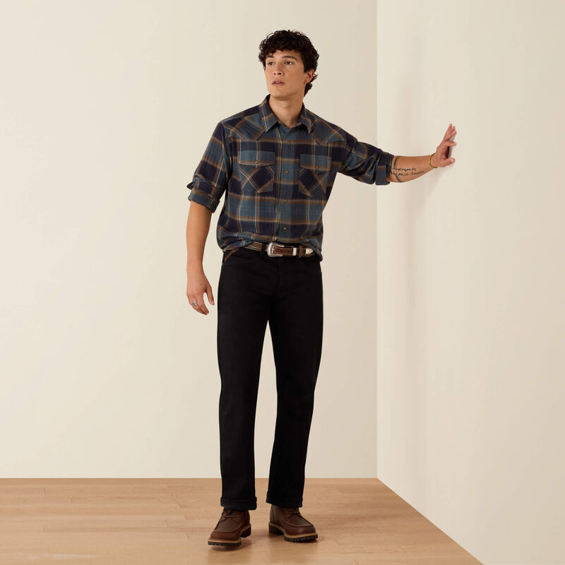 Męska Koszula Western w Kratę Retro Harbert Fitted Snap Shirt