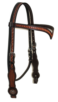 Ogłowie V-Browband Basketweave