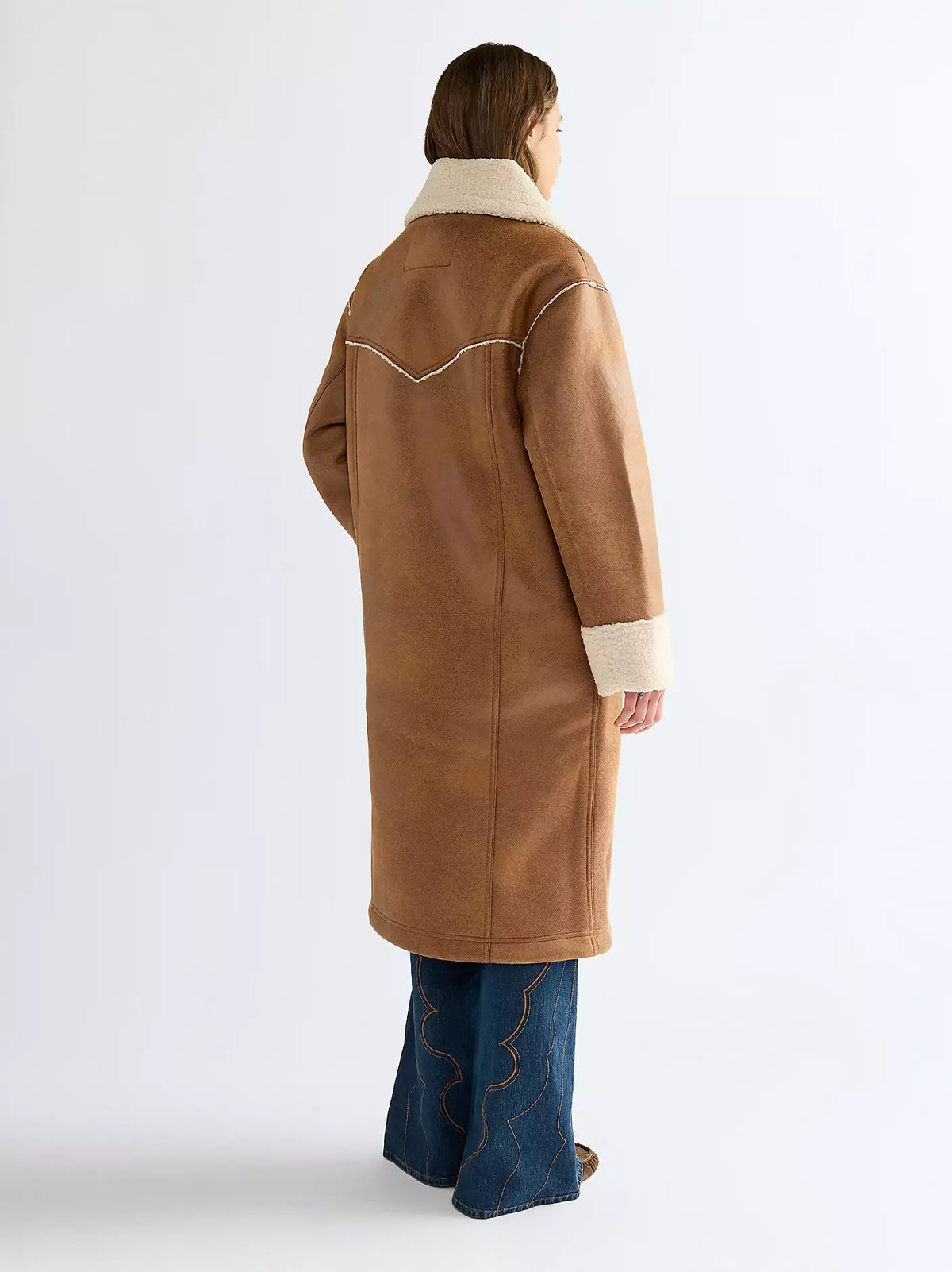 Relaxed Wrange Coat Medium Brown