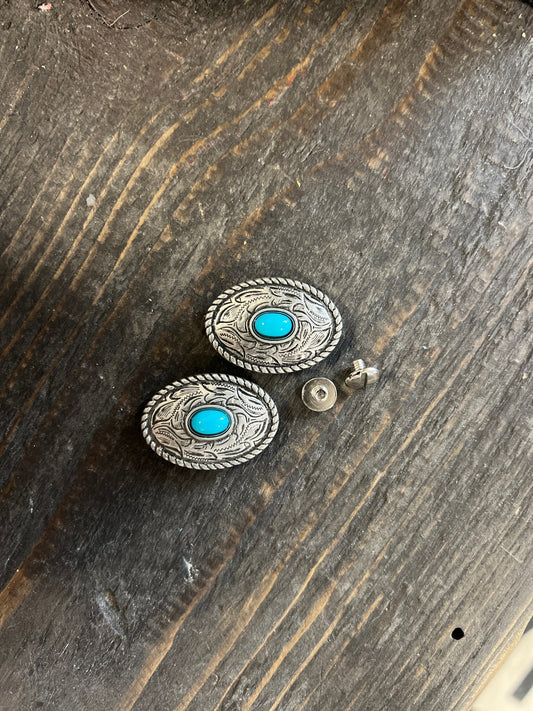 Concho Turquoise Oval