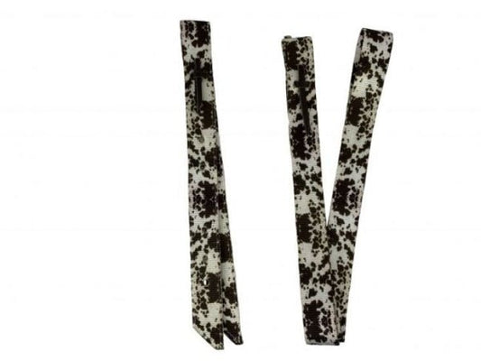 Tie Strap & Off Billet Cow Print-komplet