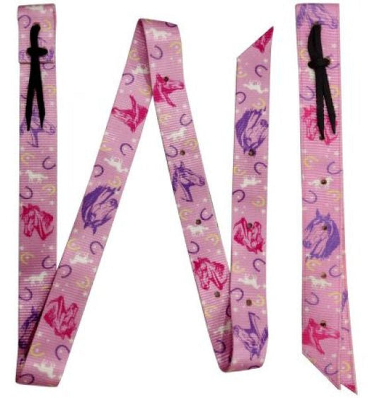 Tie Strap & Off Billet Pink Horse -komplet