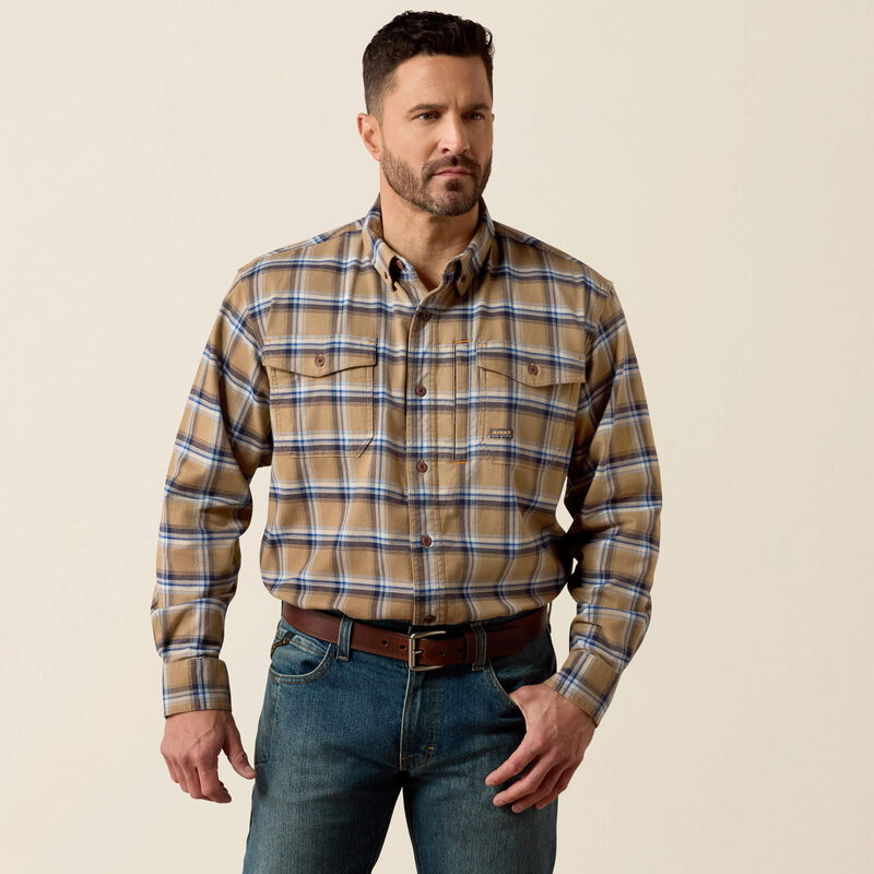 Koszula Męska Western Work Shirt DuraStretch Sand Plaid