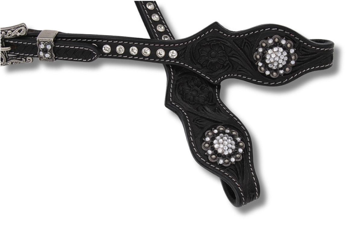 Ogłowie Westernowe Black & Silver Elegance
