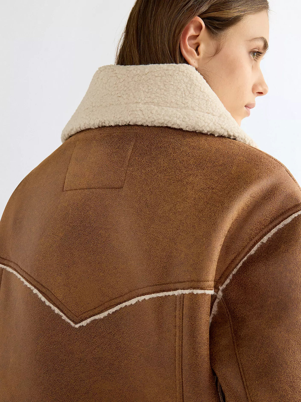 Relaxed Wrange Coat Medium Brown