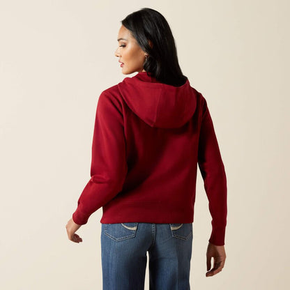 Bluza Ariat Stitched Full Zip Hoodie  BIKING RED