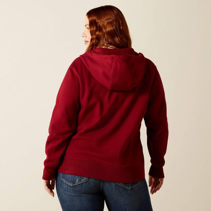Bluza Ariat Stitched Full Zip Hoodie  BIKING RED
