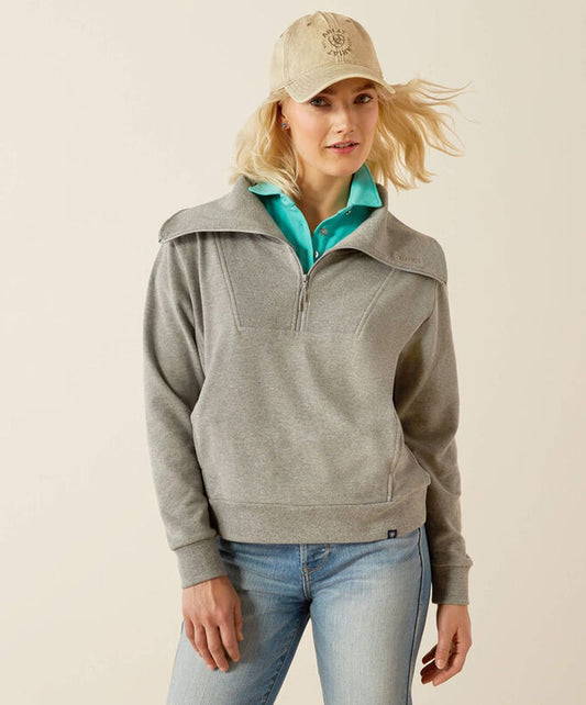Bluza damska Ariat Fern 1/2 Zip -Heather Grey