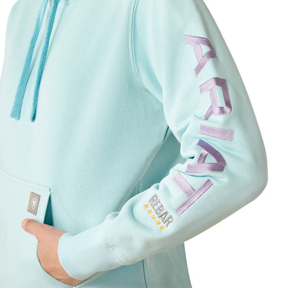 Bluza damska Ariat Rebar Graphic Aquatic Blue Hoodie