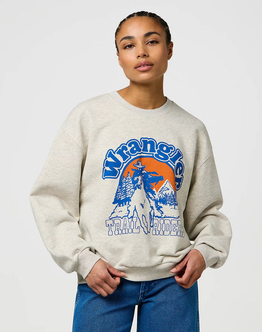 Bluza Wrangler Oversized Sweat - Oat Mele