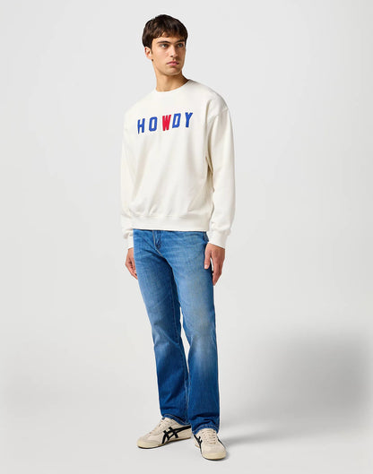 Bluza męska Wrangler Graphic Crew in Vintage White