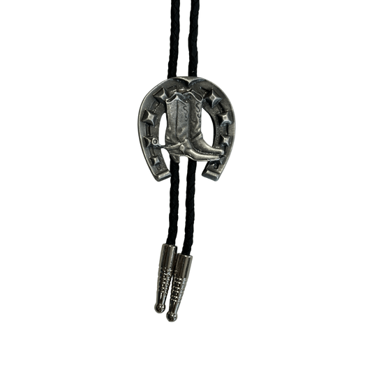 Bolo Cowboy Boots Horse Shoe