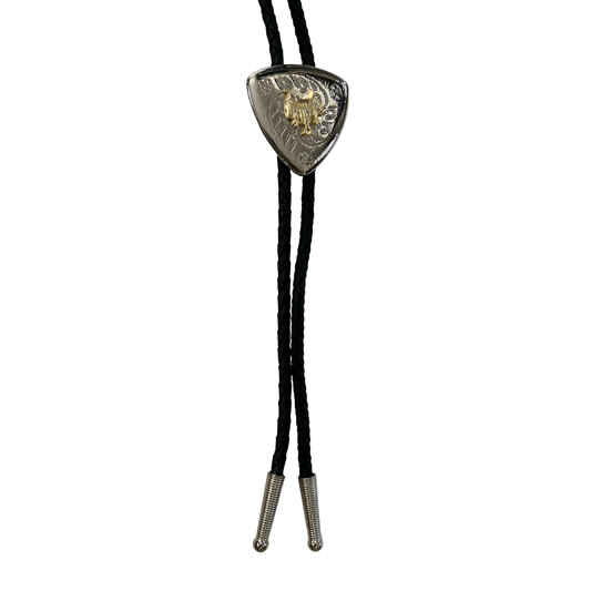 Bolo Gold Saddle Silver Triangle