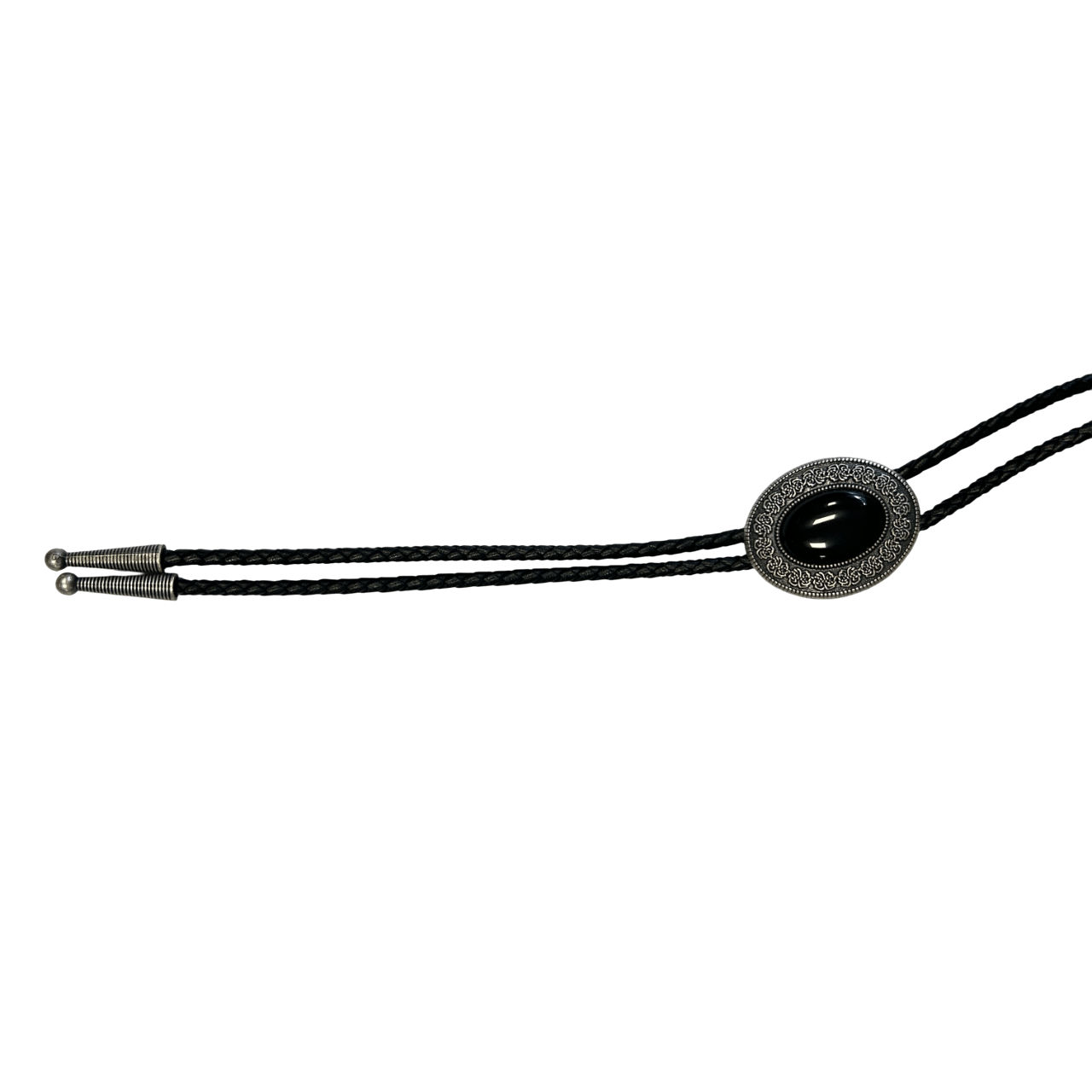 Bolo Tie Western Black Stone