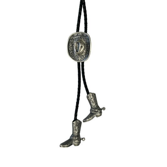 Bolo Tie Western – Cowboy Hat & Boots