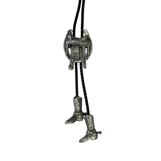 Bolo Tie Western – Saddle & Cowboy Boots