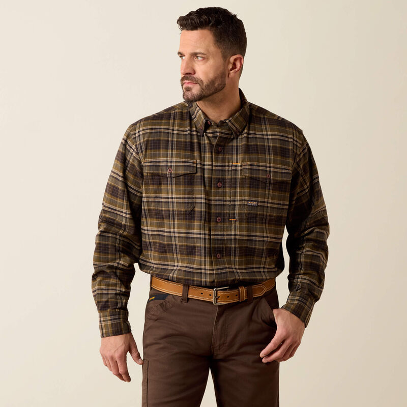 Męska Koszula Westernowa Flanelowa Rebar DuraStretch