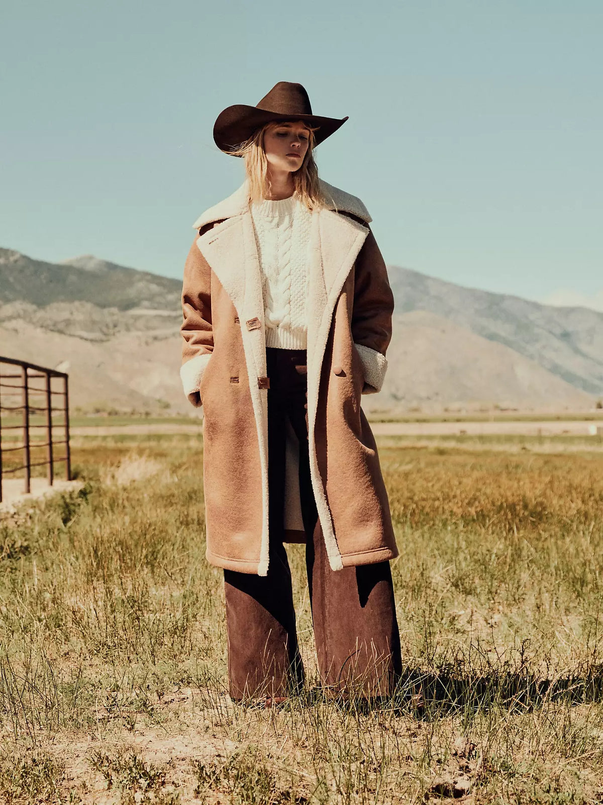 Relaxed Wrange Coat Medium Brown