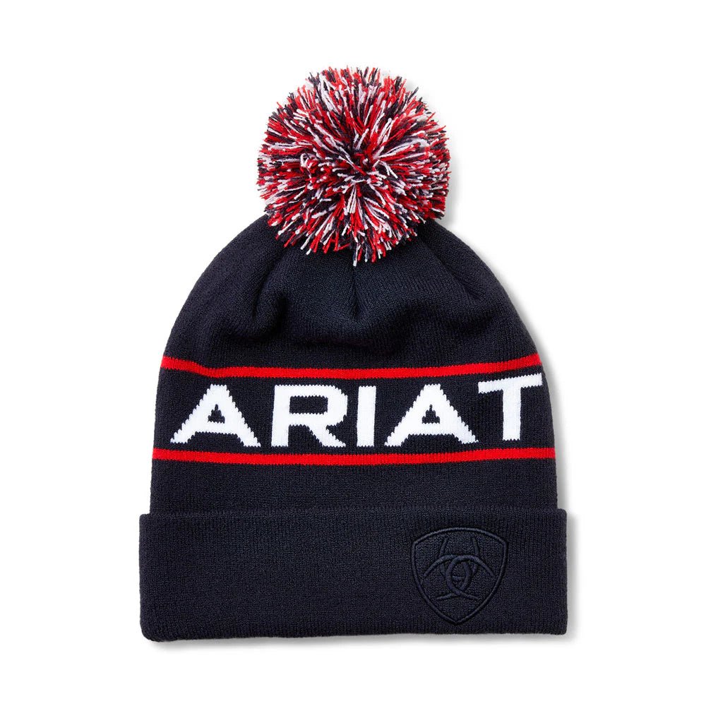 Czapka Ariat Team Beanie Pom Hat Team Navy