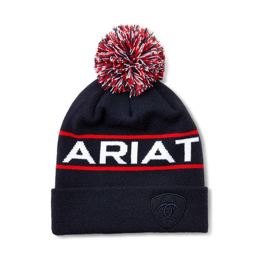 Czapka Ariat Team Beanie Pom Hat Team Navy