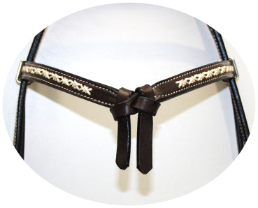 Ogłowie white stitching