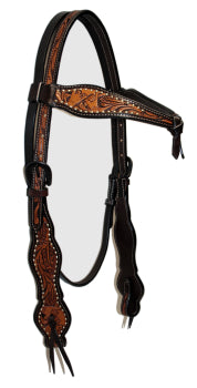 Ogłowie Floral Scalloped Western