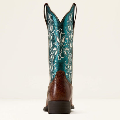 Kowbojki damskie Ariat Round Up Holly Wide Square Toe METALLIC SEA