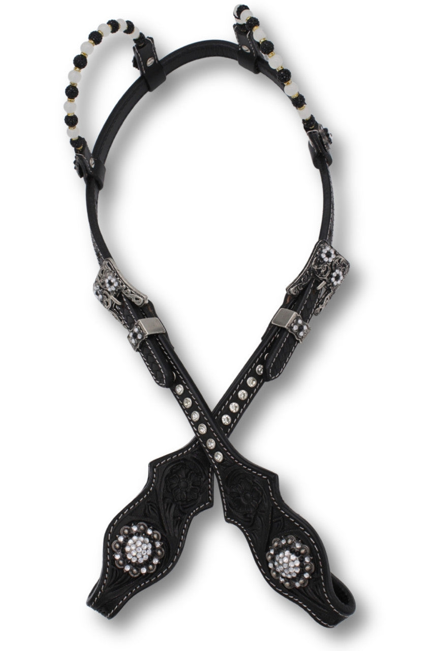 Ogłowie Westernowe Black & Silver Elegance