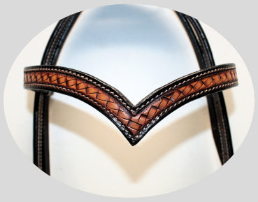 Ogłowie V-Browband Basketweave