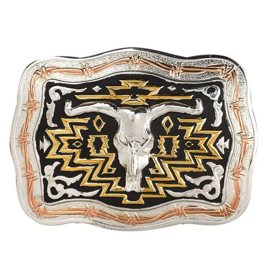 Klamra LongHorn Skull Black