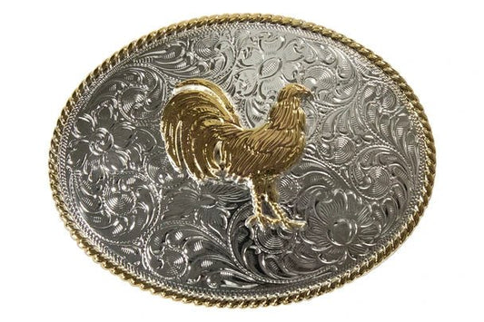 Owalna klamra do paska Western Golden Rooster