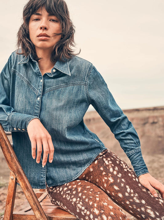 Koszula damska Regular Yoke Denim