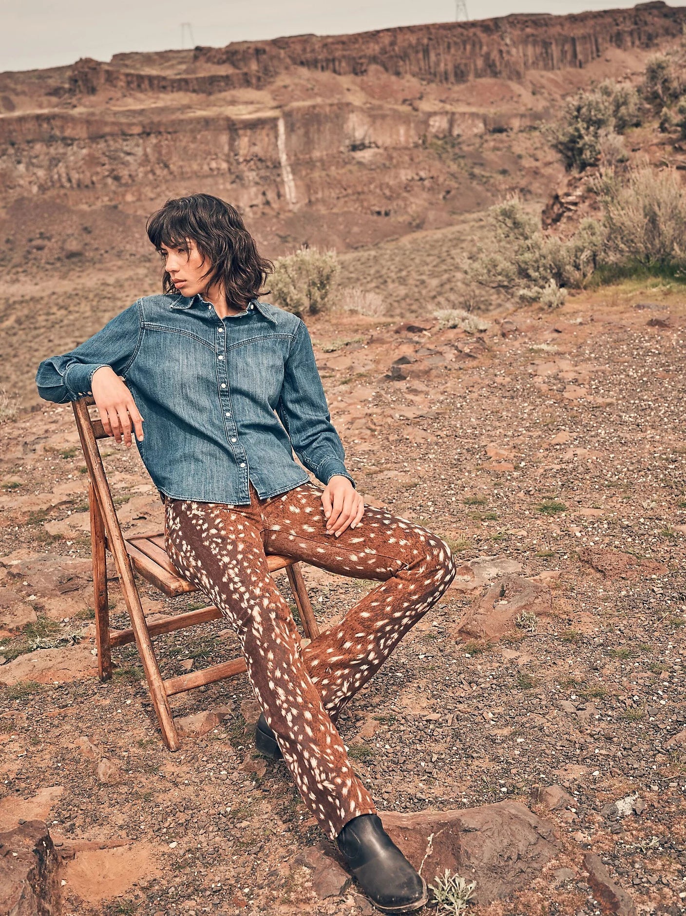 Koszula damska Regular Yoke Denim