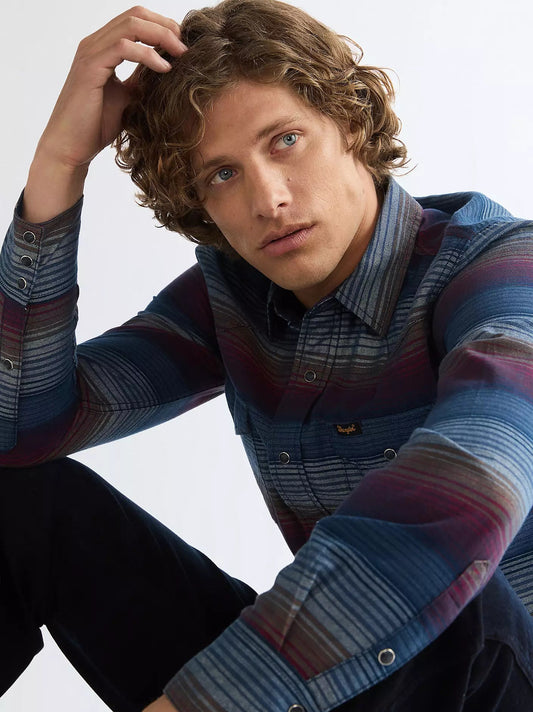 Koszula męska Wrangler Regular Western Shirt Dark Americana