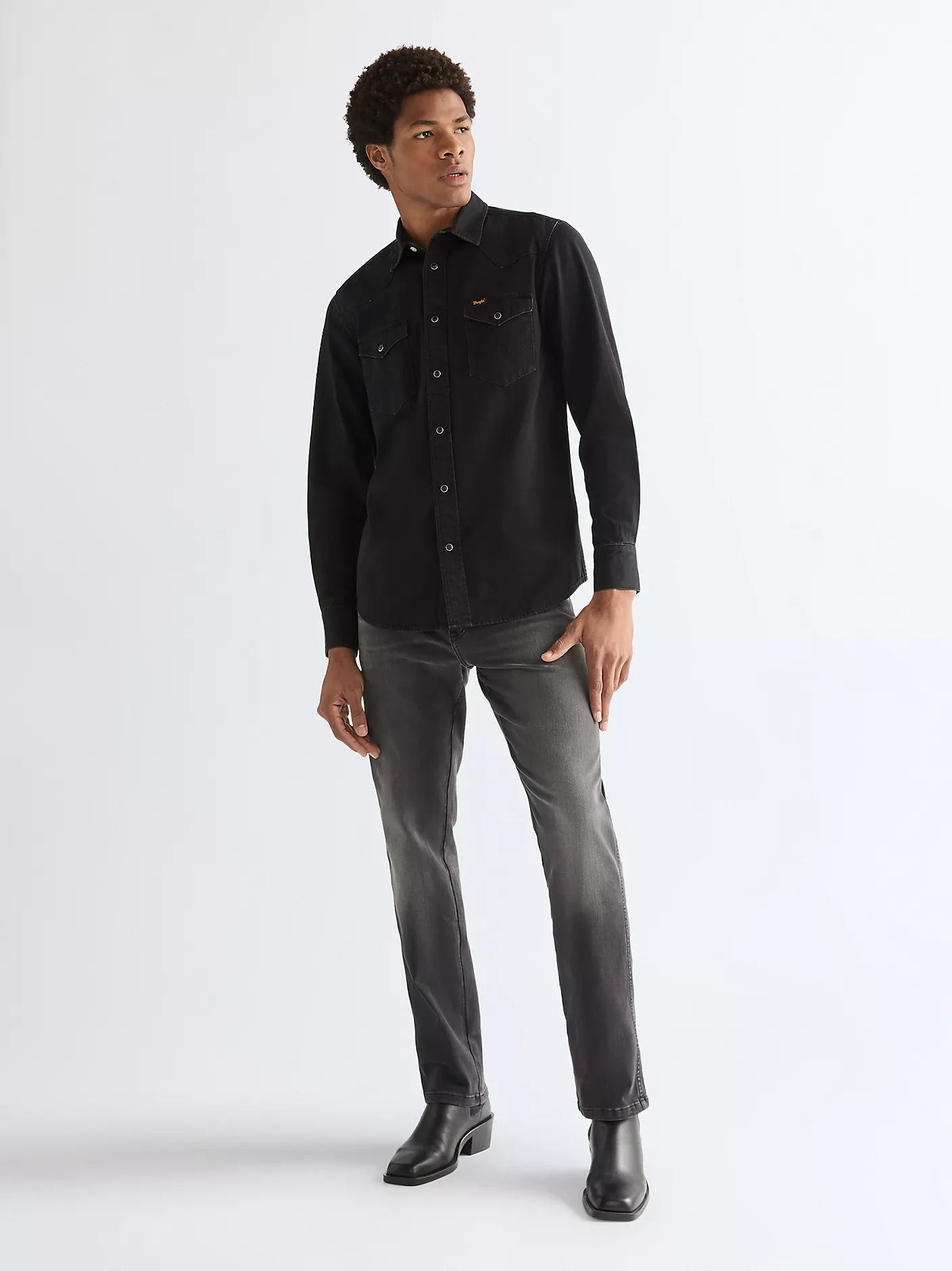 Koszula Wrangler Rinse Black