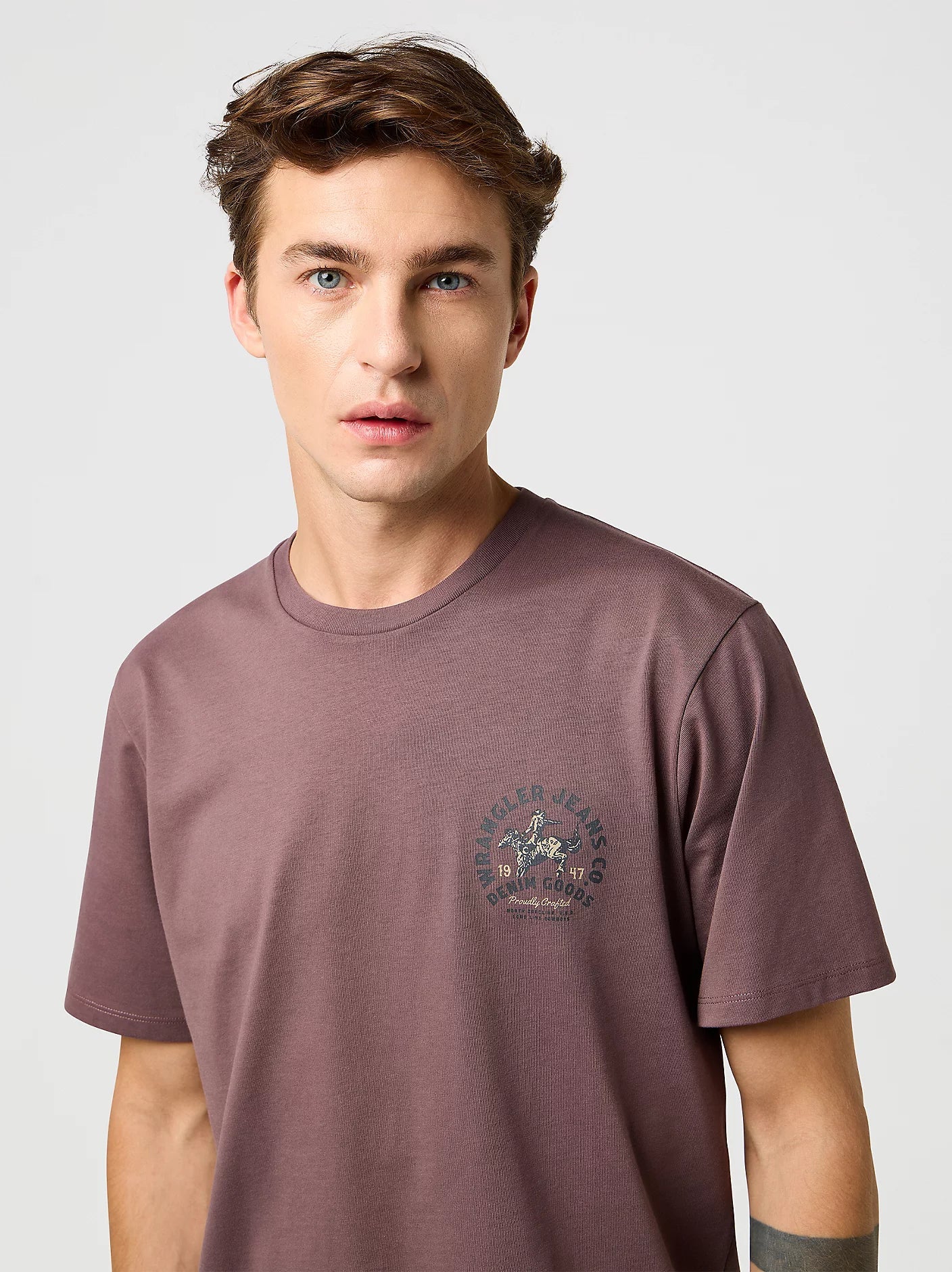 Koszulka męska Wrangler  Small Graphic Tee Peppercorn