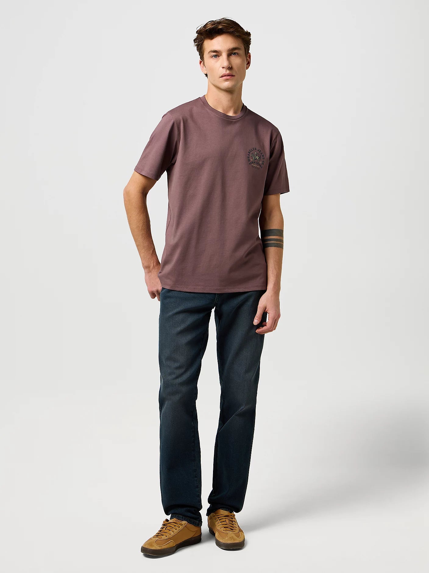 Koszulka męska Wrangler  Small Graphic Tee Peppercorn