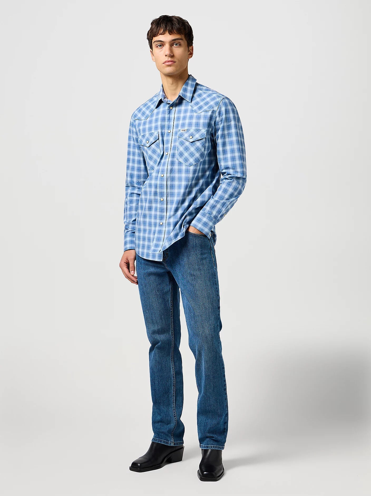 Wrangler Western Shirt Blue