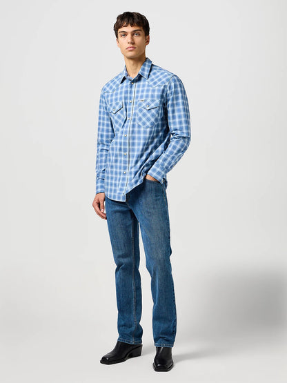 Wrangler Western Shirt Blue