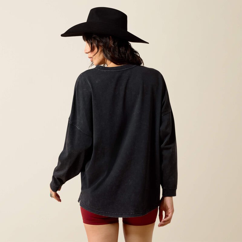 Koszulka Damska Ariat Canvas Oversized Long Sleeve