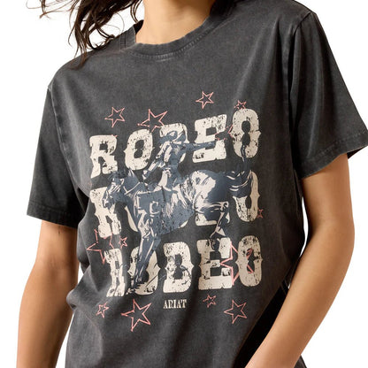 Koszulka damska Ariat Star Spangled Rodeo – Charcoal Mineral Wash